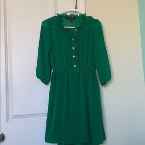 Forever 21 Ruffled Button Shirtdress